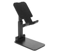 Alomejor Supporto per Cellulare Supporto Retrattile Pieghevole Regolabile a 180° per Uso da Scrivania, Perfetto per Guardare Film, ABS+lega di Alluminio, 1 unità (BLACK)