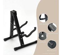 Alomejor Supporto per Chitarra, Supporto Pieghevole in Ferro con in EVA per Chitarre Acustiche Ed Elettriche, Design del Telaio per Riporlo e Utilizzarlo Facilmente