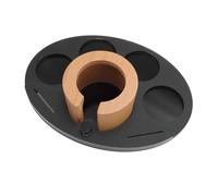 Alomejor Supporto per Pressino per caffè, Organizer per Stazioni di Pressatura per caffè in Plastica e Legno per Portafiltri da 51 Mm 53 Mm 54 58, Perfetto per Bar e Birre Fatte in Casa