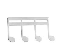 Alomejor Supporto per Spartiti Durevole con Clamp/Holder per Spartiti in Metallo per Supporto per Chitarra per Pianoforte, Resistente All'usura per Musicisti (SILVER)