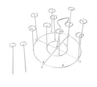 Alomejor Supporto per Spiedini in Acciaio Inossidabile Resistente Supporto per Kebab per gli Amanti del Barbecue Acciaio Inossidabile 304 (6QT)
