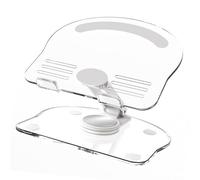 Alomejor Supporto per Tablet Regolabile Supporto Sollevabile Girevole a 360 Gradi in Acrilico per Casa o Ufficio 6,1 X 4,9 Pollici (WHITE)