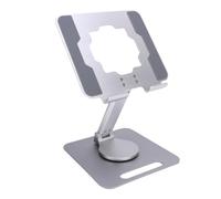 Alomejor Supporto per tablet, supporto per tablet da scrivania pieghevole girevole regolabile con base antiscivolo per disegno dal vivo (SILVER)