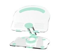 Alomejor Supporto per Tablet Supporto Regolabile Girevole a 360 Gradi in Acrilico Trasparente per Scrivania o Viaggio 15,5 X 12,5 Cm (GREEN)