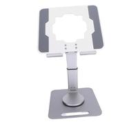 Alomejor Supporto per Tablet, Supporto Regolabile Girevole in Lega di Alluminio con Design Girevole e Pieghevole a 360 Gradi per Tablet e Telefoni (SILVER)