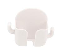 Alomejor Supporto per Telefono con Montaggio a Parete Gancio Pratico Supporto di Ricarica Autoadesivo per Ufficio Camera da Letto di Casa, ABS 4,3x5,1 Pollici (WHITE)