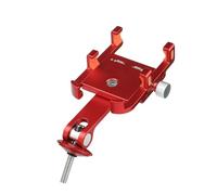 Alomejor Supporto per Telefono da Bici, Lega di Alluminio Ad Alta stabilità, Supporto per Manubrio a 6 Morsetti per Bici da Strada e Navigazione Ciclistica (rosso)