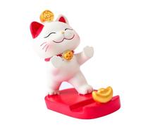 Alomejor Supporto per Telefono da Scrivania in Resina Resistente Stile Gatto della Fortuna per Casa da Tavolo Ufficio Colori Vivaci Supporto per Telefono Cellulare per Soggiorno Camera da Letto per