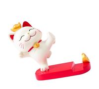 Alomejor Supporto per Telefono da Scrivania in Resina Resistente Stile Gatto della Fortuna per Casa da Tavolo Ufficio Colori Vivaci Supporto per Telefono Cellulare per Soggiorno Camera da Letto per