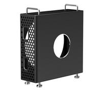 Alomejor Supporto Tower per Computer, Supporto per Dissipazione del Calore in Lega di Alluminio per Mini M4, per Chassis Antiurto con Design Cavo per Giochi da Scrivania (BLACK)