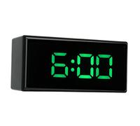 Alomejor Sveglia Digitale a LED con Funzione Specchio e Display della Temperatura per Adulti e anziani. Dimensioni Compatte (GREEN)