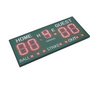 Alomejor Tabellone Segnapunti da Baseball Digitale, Display LED a 5 Cifre | Funzionamento con telecomando, Luminosità regolabile per giorno/notte, Opzioni di montaggio flessibili