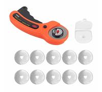 Alomejor Taglia Tessuti Efficiente Strumento da Cucito in Acciaio Inossidabile per Tagli Rapidi su Piani Cottura Rotondi con Lame di Ricambio per la Maggior Parte delle Persone dell'età Giusta