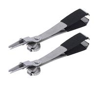 Alomejor Tagliafilo da Pesca Multifunzionale da 2 Pezzi, Robusta Struttura in Acciaio con Manico in Pelle Nabuk, per Tagliare la Lenza e Legare i Nodi delle Unghie