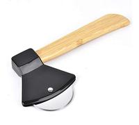 Alomejor Tagliapizza, Ruota per Pizza Ad Ascia con Lama in Acciaio Inossidabile e Comoda Impugnatura per, Ristorante e Pancake (BLACK)