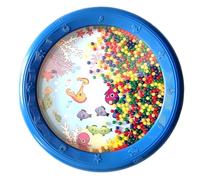 Alomejor Tamburo Oceanico con Perline Ondulate, Strumento Musicale in Plastica, Design Accattivante, Tamburo Sonoro Oceanico Leggero per Bambini e Adulti (Modello di cavalluccio marino blu da 6