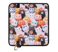 Alomejor Tappetino Pieghevole Portatile per Campeggio, Cuscino da Seduta Ispessito per Bambini, Tappetino Antipioggia per Escursioni da Picnic, Comodo da Esterno (Stile gatto)