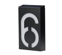 Alomejor Targa Solare Ricaricabile per Indirizzo con Illuminazione a LED | Materiali durevoli, display numerico elegante, pannello solare integrato, luce notturna a lunga durata, compatibile per