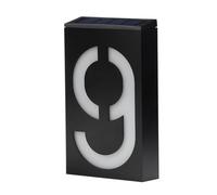 Alomejor Targa Solare Ricaricabile per Indirizzo con Illuminazione a LED | Materiali durevoli, display numerico elegante, pannello solare integrato, luce notturna a lunga durata, compatibile per