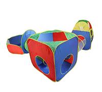 Alomejor Tenda da Gioco per Bambini con Tunnel, Spazio Grande, Montaggio | Tessuto resistente, Uso interno ed esterno, Comodo spazio di archiviazione, Ideale per il gioco, Borsa per il trasporto con