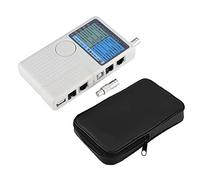 Alomejor Testatore Cavo RJ45 con Indicatori LED, Tester di Rete RJ45 per | Verifica cavi RJ11, USB, BNC, funzionamento semplice con un solo pulsante, design portatile, indicazione della batteria,