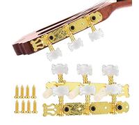 Alomejor Teste Macchine per Pin di Sintonizzazione della Chitarra in Plastica con Ingranaggi, Adatte per L'aspettativa di Chitarra Classica, Comode Stringhe Set