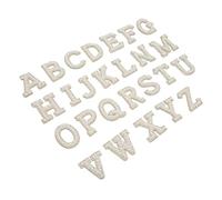 Alomejor Toppe Termoadesive Eleganti Stile Alfabeto con di Perle Finte per Decorazioni Fai da Te, 26 Lettere per Cappello, Zaino, Camicia