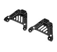 Alomejor Torre Ammortizzatore Posteriore in Alluminio Lavorato CNC Durevole per Auto Axial SCX6 1/6 RC, Scheda Torre Ammortizzatore Posteriore RC Facile da Installare per Hobbisti (BLACK)