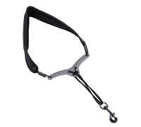 Alomejor Tracolla per Sassofono, Pelle in Microfibra con Gancio in Lega di Zinco, Supporto per Collo Regolabile per Sassofonisti Contralto e Tenore (BLACK)