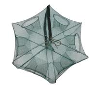 Alomejor Trappola per Pesca con Rete e Cerniera, Design Pieghevole in Nylon | Materiale in nylon resistente, sei punti di ingresso, solide barre in acciaio