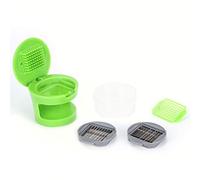 Alomejor Tritaaglio Versatile con Lame in Acciaio Inossidabile, Facile Pulizia, Aglio Tritato in un Attimo, Adatto per gli Appassionati di, ABS+acciaio Inossidabile, Verde