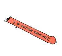 Alomejor Tubo del Segnale Marcatore di Immersioni Subacquee Multiuso con Uncinetto e Progettazione del Loop per Un Facile Trasporto, Adatto per la Navigazione e Il Relitto Sottomarino (Orange)