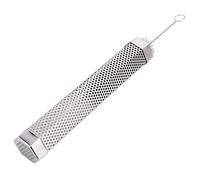 Alomejor Tubo per Affumicatore in Acciaio Inossidabile Resistente Scatola per Fumo per Barbecue All'aperto per Appassionati di Cibo Affumicato Argento 12,2x2,0 Pollici