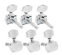 Alomejor Tuning String Tuning Chiave Permanente Metal per Mezze Guitari 3 Link 3 Parti di Strumento Musicale Destro (SILVER)