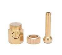 Alomejor Ugello per Fontana Regolabile in Ottone con Valvola per Irrigatore per Laghetto. Ugello per Paesaggio per Laghetto da Giardino, Musei, Ottone (4 punte 20mm denti interni 1/2)