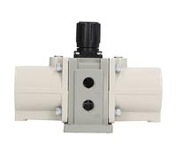 Alomejor Valvola di Potenziamento Pneumatica con Manometro e Silenziatore, Robusta Valvola di Aumento della Pressione Dell'aria Compressa per Uso Industriale, Design della Struttura