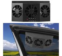 Alomejor Ventilatore per Auto, Ventola Raffreddamento Ad Energia Solare | Efficienza energetica, riduce gli odori, facile installazione, materiale ABS