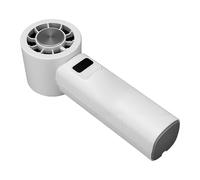 Alomejor Ventilatore Portatile Portatile, Ventilatore Ricaricabile in ABS con Batteria da 3000 MAh, 100 Livelli di velocità, Torcia a LED e Luce Notturna, per Scrivania da Viaggio in Campeggio (WHITE)