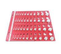 Alomejor Verifica Filettatura per Identificazione Bulloni Dadi 44 Misuratore Identificatore Righello Strumento Facile da Usare per Meccanici Professionisti e Hobbisti Rosso