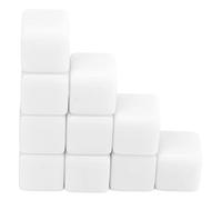 Alomejor Virgin Taglia da 16 Mm da Dadi Sostenibili Scrittura su Cubi per Insegnamento Educazione, Pacchetto da 30, Accessori in Classe (WHITE)