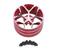 Alomejor Volante del Trasmettitore RC, Volante in Lega Anodizzata per un Controllo Migliorato, Ricambio Universale per Trasmettitori RC FUTABA RadioLink WFLY (rosso)