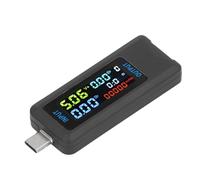 Alomejor Voltmetro Digitale a 4 Cifre Amperometro Display LCD IPS Bidirezionale Misuratore di Potenza TIPO C per Test di qualità