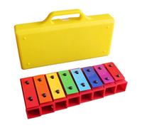 Alomejor Xilofono 8 Notes, strumento musicale professionale in alluminio e plastica con jack audio regolabili e risonanza stabile, per bambini e adulti, apprendimento