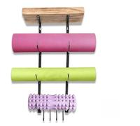 Alomejor Yogamatt Rack I Proprietari di Montaggio a Parete di Lunga Durata per Cinghie di Resistenza alla Cintura di Yoga, Casa Salvaspazio per Yoga Matt e Altro Ancora