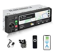 Alondy Autoradio 1 DIN con schermo (6,3") compatibile con Apple CarPlay [Wireless] /Android Auto Bluetooth FM/RDS Radio USB (tipo-C Ricarica rapida 3A) Fotocamera posteriore
