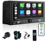Alondy Autoradio 2 DIN con schermo da 6,8", compatibile con Wireless Apple CarPlay/Android Auto Bluetooth Type-C USB 2.1A ricarica rapida telecamera posteriore AM/FM/RDS radio DSP