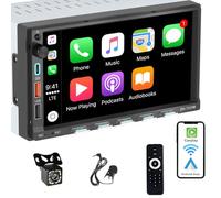 Alondy Autoradio Bluetooth 2 DIN con schermo da 7", compatibile con Apple CarPlay [Wireless] Android Auto Type-C USB 3A ricarica rapida telecamera posteriore AM/FM/RDS radio DSP