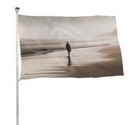Alone at The Beach Flag 89x149,9 cm Outdoor Double Sided Garden Flags Welcome Yard Flags Banner Decor Per Cortile Portico Prato