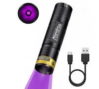 Alonefire SV110 Torcia UV LED Piccolo Professionale 365nm USB C Ricaricabile Mini Lampada Ultravioletti per Resina, Pesca, Fluoresceina, Rilevatore di Urina,Minerali con Batteria Incorporata