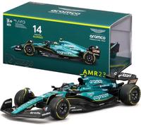 ALONSO ASTON MARTIN F1 Modello Auto nr 14 con CASCO 2023 12cm 1/43 Bburago